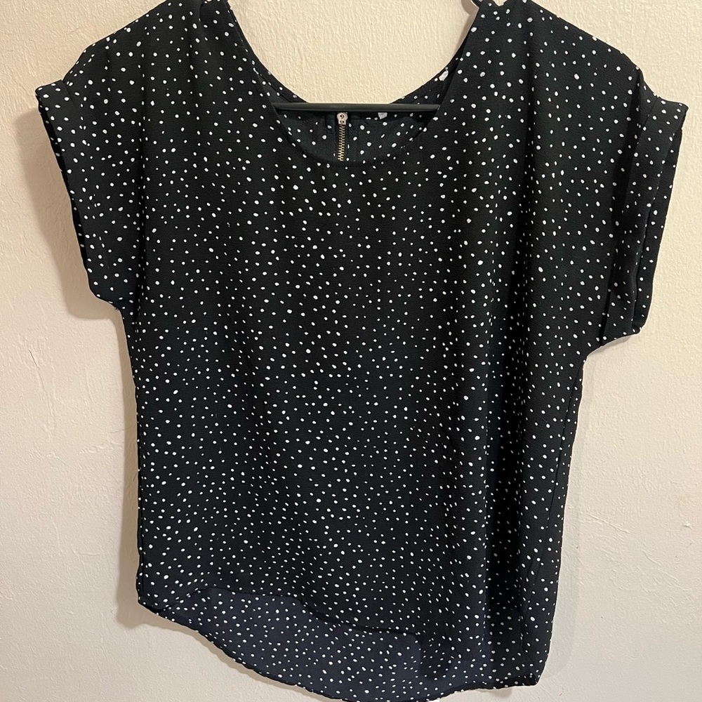 Black and white polka dot shirt
